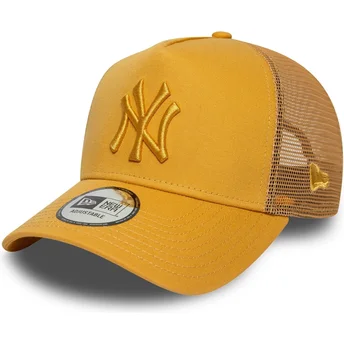 New Era New York Yankees MLB A Frame League Essential gul truckerkeps med gult logo