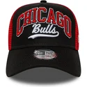 chicago-bulls-nba-new-era-e-frame-script-svart-och-rod-truckerkeps