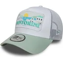 new-era-santorini-greece-a-frame-summer-vit-och-gron-truckerkeps