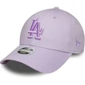 justerbar-lila-kurvhatt-for-kvinnor-med-lila-logotyp-9forty-league-essential-los-angeles-dodgers-mlb-fran-new-era