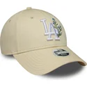 beige-justerbar-bojd-keps-for-kvinnor-9forty-floral-icon-los-angeles-dodgers-mlb-fran-new-era