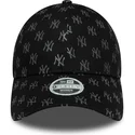casquette-courbee-noire-ajustable-pour-femme-9forty-monogram-new-york-yankees-mlb-new-era
