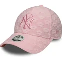 justerbar-rosa-bojd-keps-for-kvinnor-9forty-floral-towelling-new-york-yankees-mlb-fran-new-era