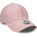 justerbar-rosa-bojd-keps-for-kvinnor-9forty-floral-towelling-new-york-yankees-mlb-fran-new-era