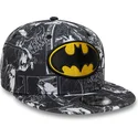 svart-platt-snapback-keps-for-barn-9fifty-all-over-print-batman-dc-comics-fran-new-era