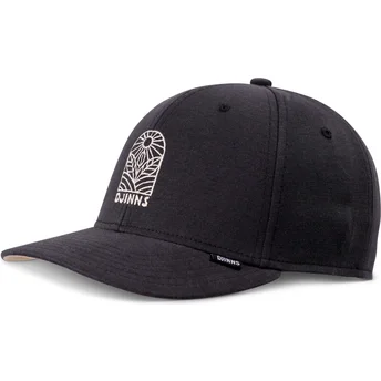 Gorra curva negra snapback TrueFit Leaf Sun de Djinns