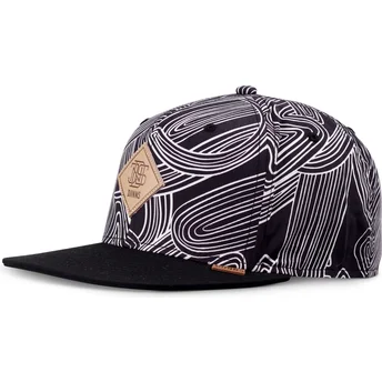 Casquette plate noire snapback MA Pattern Djinns