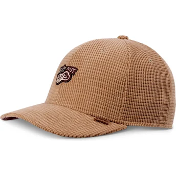 Djinns TrueFit Hut Nut Waffle braune Snapback-Kappe mit gebogenem Schirm