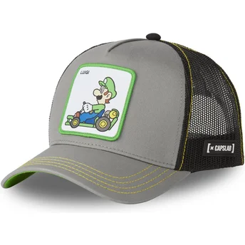 Capslab Luigi LUI2 Super Mario Bros. Grey Trucker Hat