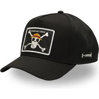 Casquette trucker noire Straw Hat Pirates OP5 FLA One Piece Capslab