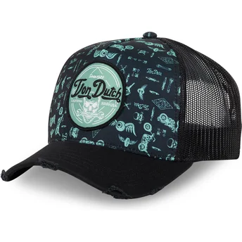 Von Dutch Blaue Trucker-Kappe PRINT04