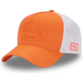 Casquette trucker orange et blanche FLUO04 Von Dutch