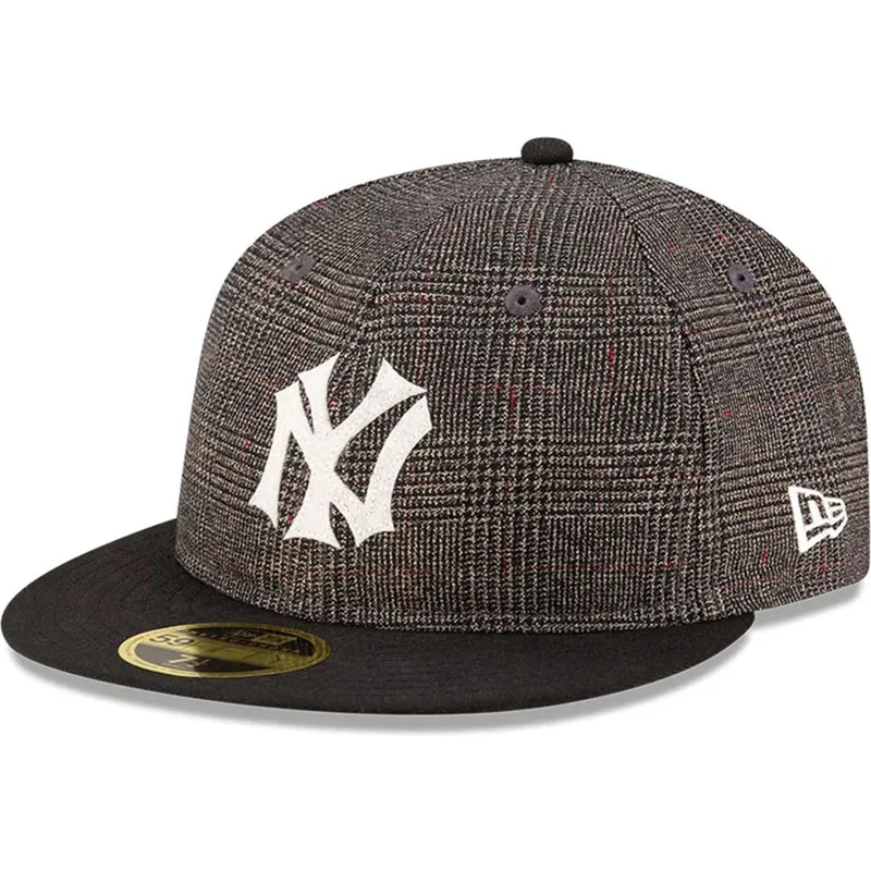 schwarze-enganliegende-flatcap-59fifty-day-retro-crown-der-new-york-yankees-mlb-von-new-era