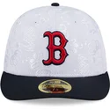 casquette-plate-bleue-marine-et-blanche-ajustee-59fifty-day-low-profile-boston-red-sox-mlb-new-era
