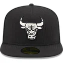 schwarze-enganliegende-flat-cap-59fifty-day-a-frame-der-chicago-bulls-nba-von-new-era