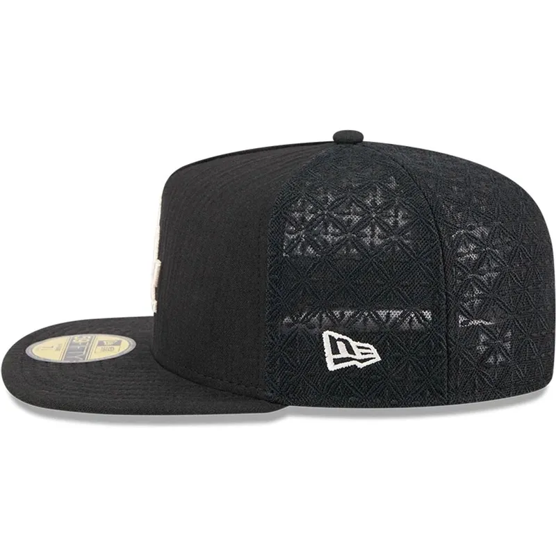 schwarze-enganliegende-flat-cap-59fifty-day-a-frame-der-los-angeles-dodgers-mlb-von-new-era