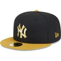 new-era-new-york-yankees-mlb-59fifty-day-svart-och-gul-justerbar-flat-keps-med-guldlogotyp