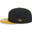 casquette-plate-noire-et-jaune-ajustee-avec-logo-dore-59fifty-day-new-york-yankees-mlb-new-era