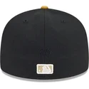 casquette-plate-noire-et-jaune-ajustee-avec-logo-dore-59fifty-day-new-york-yankees-mlb-new-era