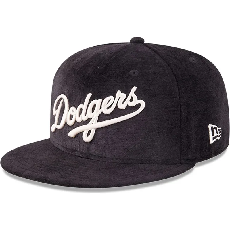 schwarze-enganliegende-59fifty-day-flatcap-der-los-angeles-dodgers-mlb-von-new-era