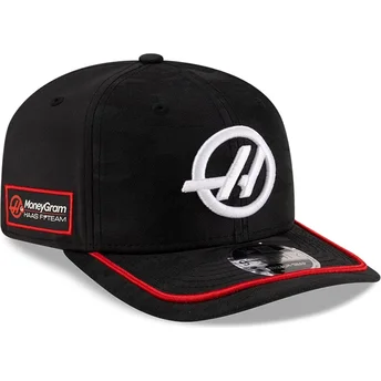 New Era Curved Brim 9SEVENTY Stretch Snap Camo Haas F1 Team Formula 1 Black Snapback Cap