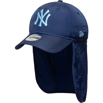 Casquette courbée bleue snapback pour enfant avec logo bleu 9FORTY Sun Shield New York Yankees MLB New Era