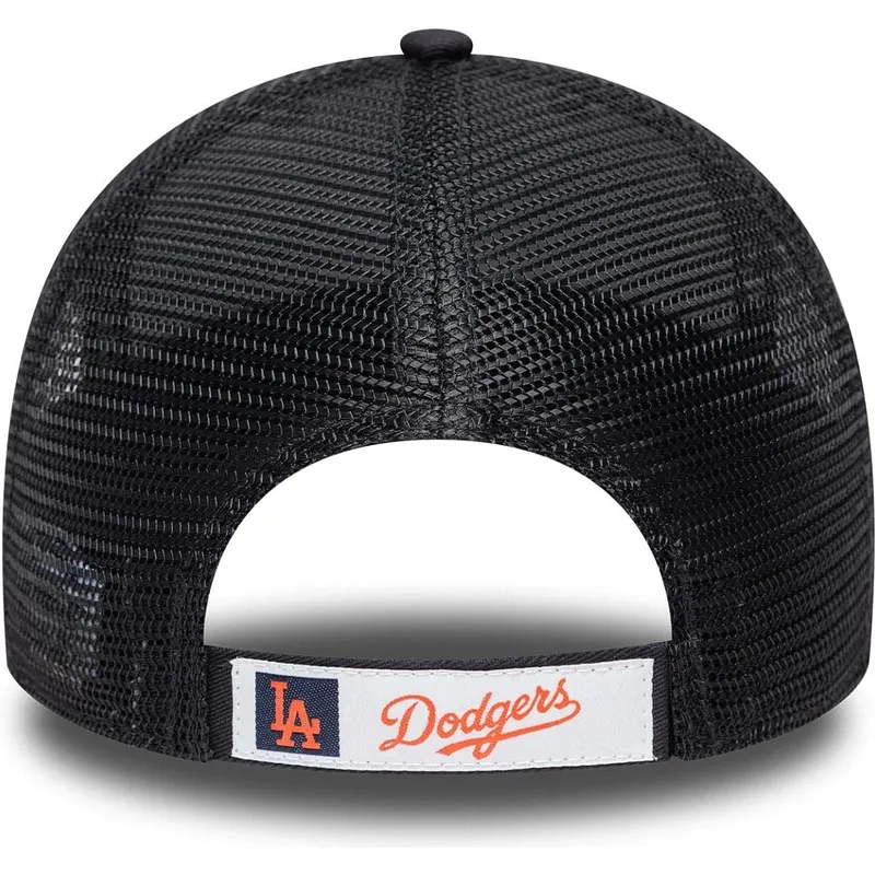 marineblaue-verstellbare-trucker-kappe-fur-kinder-mit-rotem-logo-9forty-homefield-der-los-angeles-dodgers-mlb-von-new-era