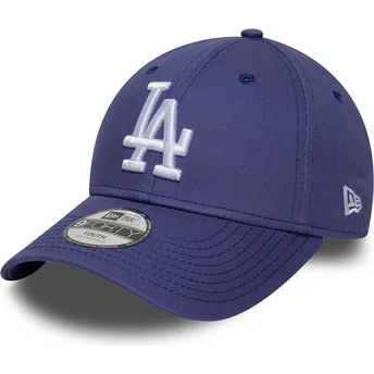 Justerbar lila böjd keps för barn 9FORTY League Essential Los Angeles Dodgers MLB från New Era