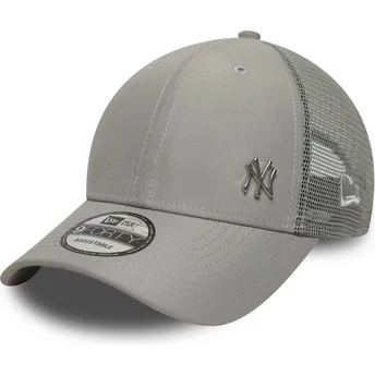 Grå justerbar trucker-keps 9FORTY Flawless New York Yankees MLB från New Era