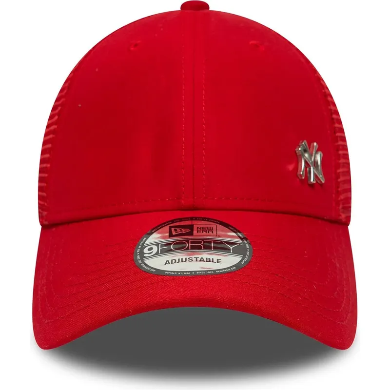 casquette-trucker-rouge-ajustable-9forty-flawless-new-york-yankees-mlb-new-era