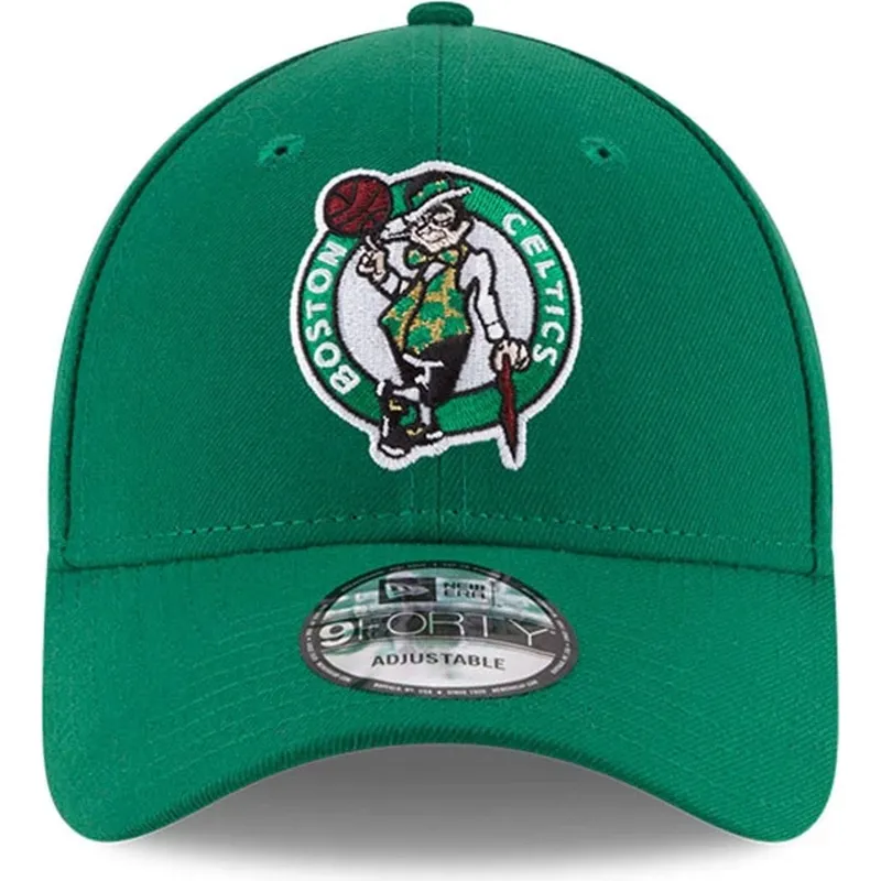 grune-gebogene-verstellbare-kindercap-9forty-the-league-der-boston-celtics-nba-von-new-era