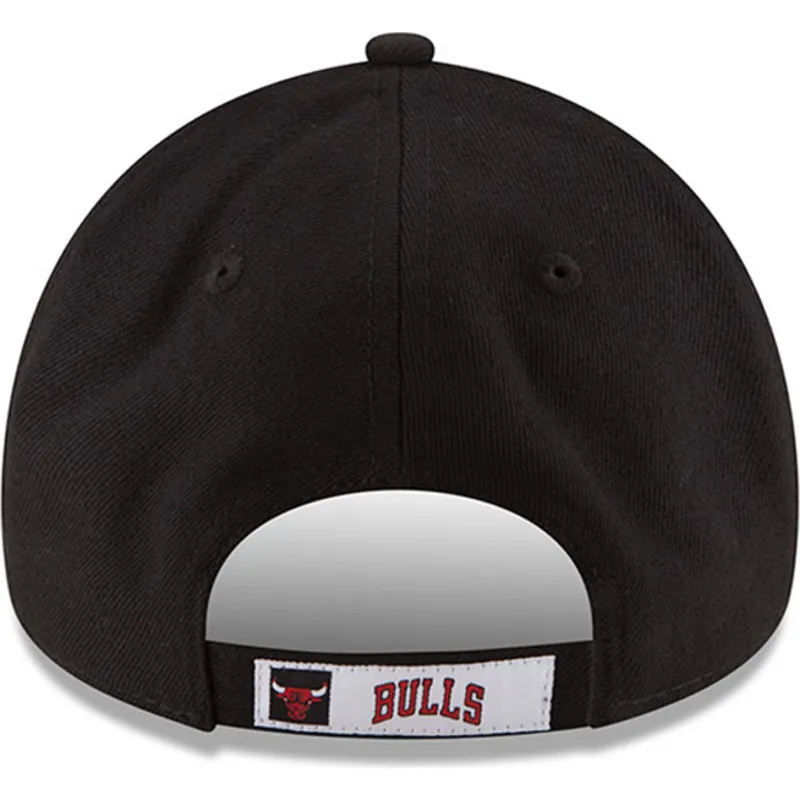 schwarze-gebogene-verstellbare-kinderkappe-9forty-the-league-von-chicago-bulls-nba-von-new-era