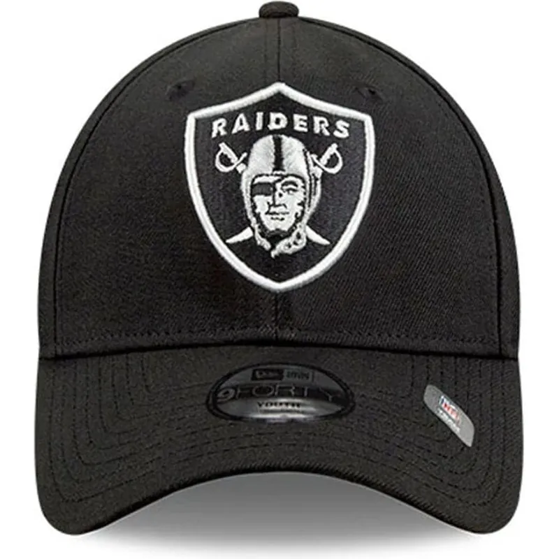 czarna-zakrzywiona-czapka-regulowana-dla-dziecka-9forty-the-league-las-vegas-raiders-nfl-new-era