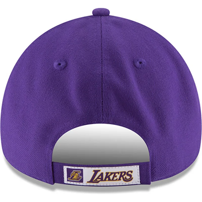 violette-gebogene-verstellbare-kappe-fur-kinder-9forty-the-league-der-los-angeles-lakers-nba-von-new-era