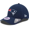 marineblaue-gebogene-verstellbare-kinderkappe-9forty-the-league-der-new-england-patriots-nfl-von-new-era