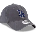 gra-justerbar-kurvad-keps-med-bla-logotyp-9twenty-core-classic-fran-los-angeles-dodgers-mlb-av-new-era