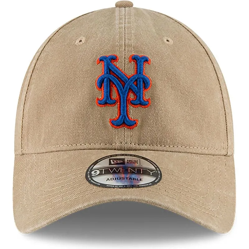 bezowa-regulowana-czapka-z-zakrzywionym-daszkiem-9twenty-core-classic-new-york-mets-mlb-new-era