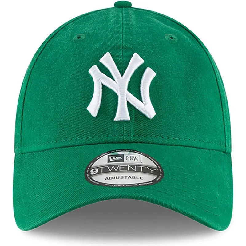 grune-verstellbare-gebogene-kappe-9twenty-core-classic-der-new-york-yankees-mlb-von-new-era