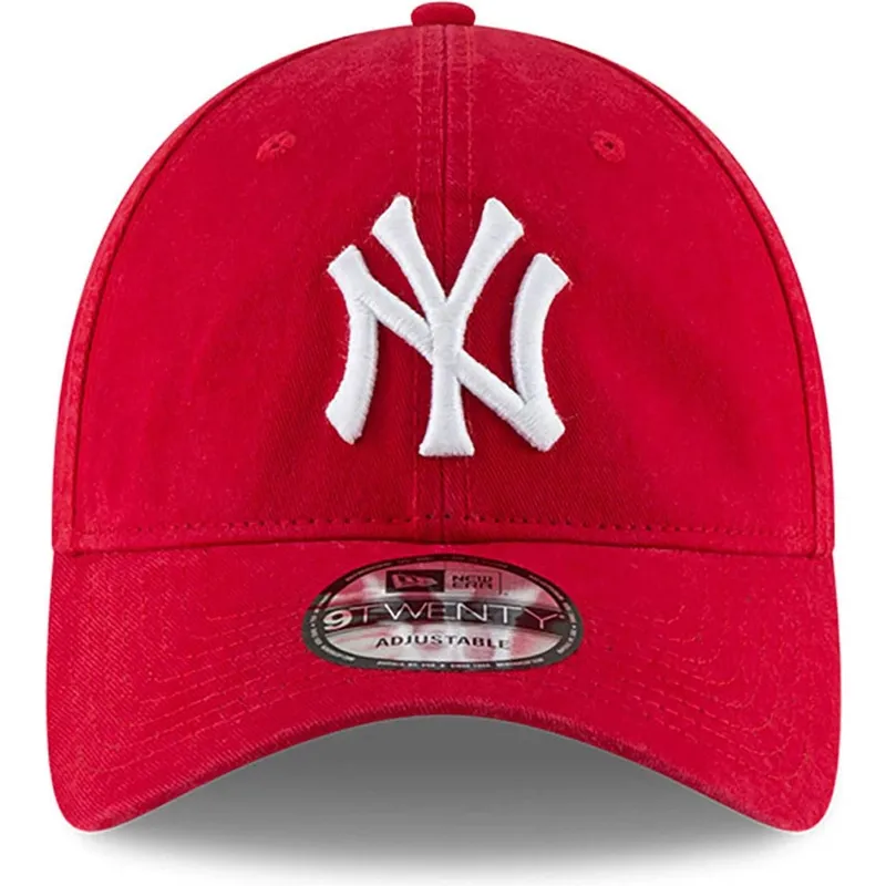 verstellbare-rote-9twenty-core-classic-kappe-mit-gebogenem-schirm-der-new-york-yankees-mlb-von-new-era