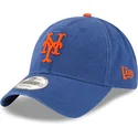 blaue-verstellbare-gebogene-kappe-9twenty-core-classic-der-new-york-mets-mlb-von-new-era
