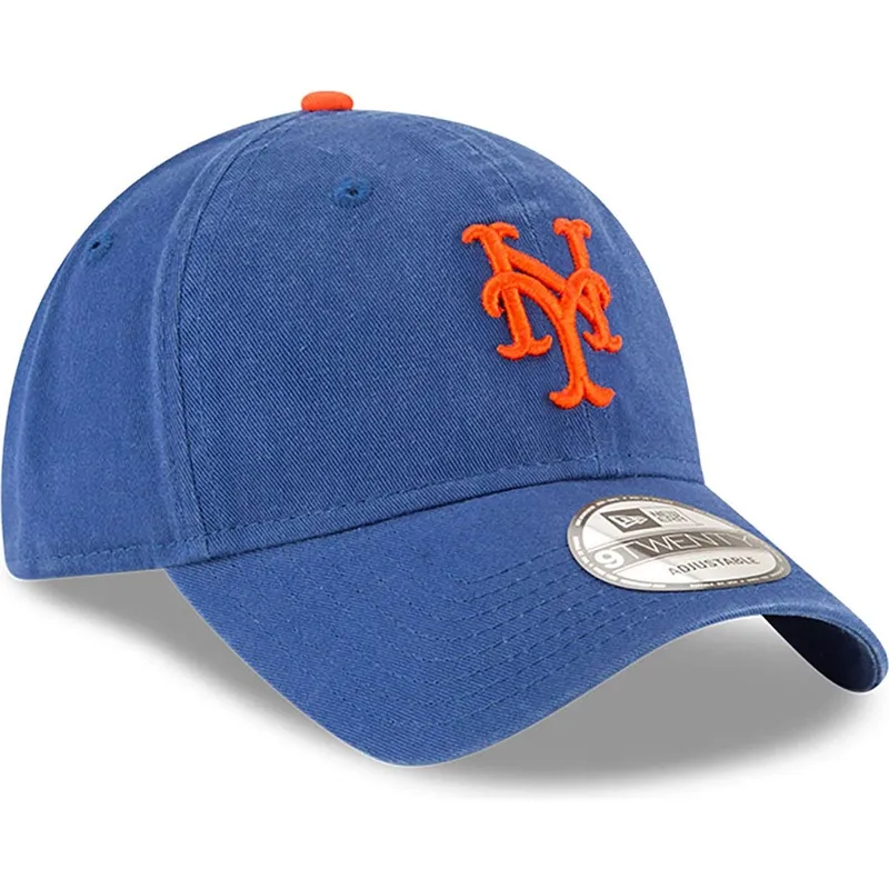 blaue-verstellbare-gebogene-kappe-9twenty-core-classic-der-new-york-mets-mlb-von-new-era