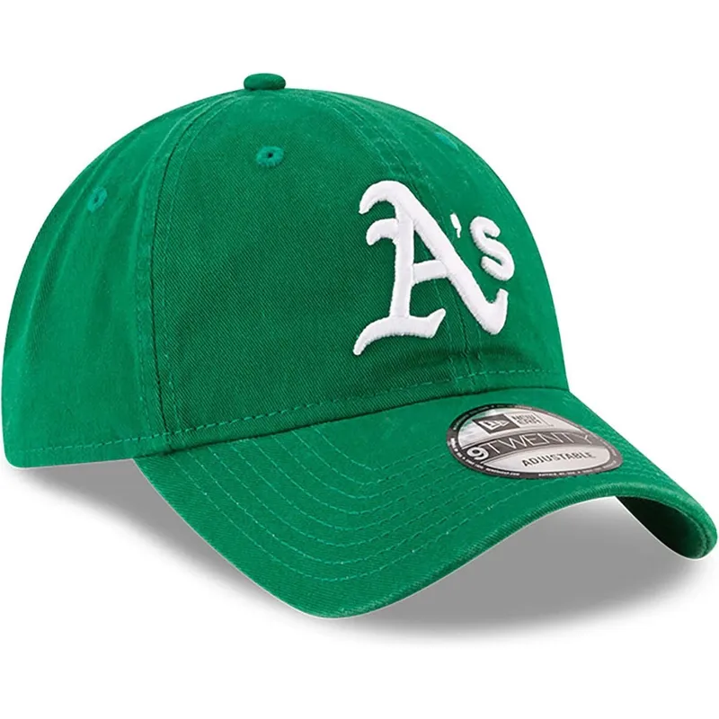 zielona-regulowana-czapka-z-zakrzywionym-daszkiem-9twenty-core-classic-oakland-athletics-mlb-new-era