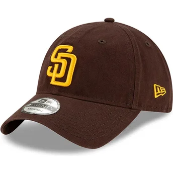 Καφέ καμπυλωτό ρυθμιζόμενο καπέλο 9TWENTY Core Classic San Diego Padres MLB της New Era