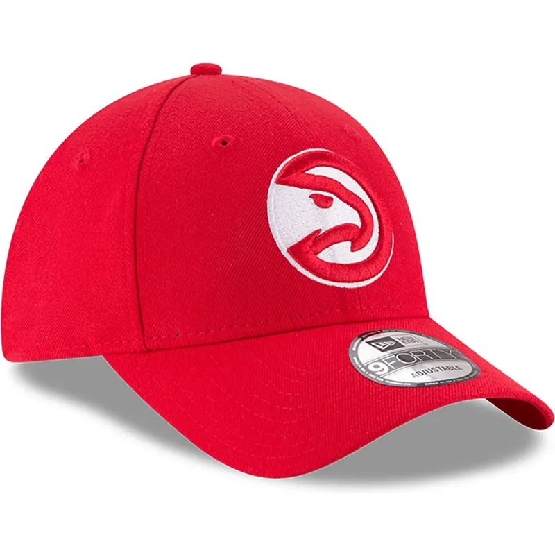 atlanta-hawks-nba-9forty-the-league-verstellbare-rote-curved-cap-von-new-era