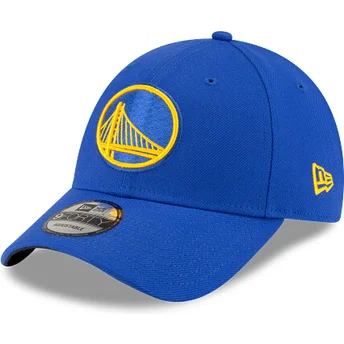 Justerbar blå böjd keps 9FORTY The League Golden State Warriors NBA från New Era