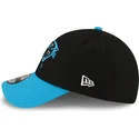 schwarze-und-blaue-verstellbare-curved-cap-9forty-the-league-der-carolina-panthers-nfl-von-new-era