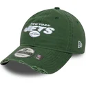 casquette-courbee-verte-ajustable-9twenty-washed-distress-new-york-jets-nfl-new-era