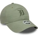 gron-justerbar-kurvad-keps-for-kvinnor-med-gront-logo-9twenty-linen-av-detroit-tigers-mlb-fran-new-era