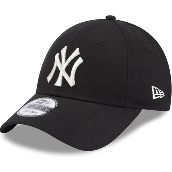 Casquette courbée noire ajustable pour femme 9FORTY Metallic Logo New York Yankees MLB New Era