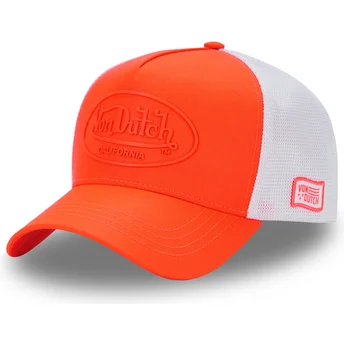 Gorra trucker naranja y blanca FLUO04 de Von Dutch